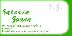 valeria zvada business card